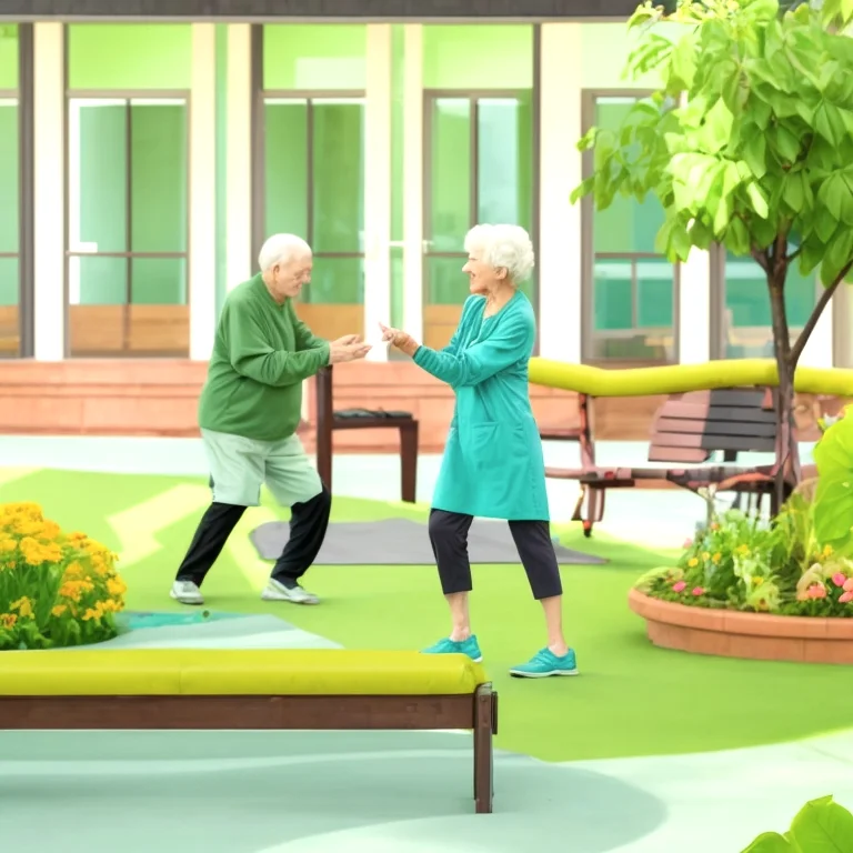 高齢者のための専門的なウェルネスケア風景